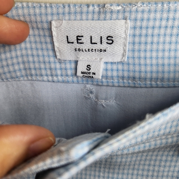 Women's Le Lis Blue & White Checkered Skirt Sz Small - Picture 4 of 6
